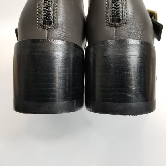 Rag & Bone Fallon Women's Dark Gray Black Leather Sandals Size 41 / 11 - Picture 9 of 14